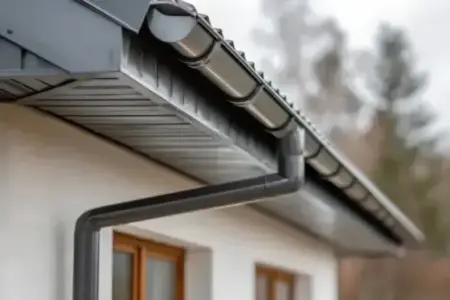 Pose de gouttières en zinc par un couvreur à Bonnetan